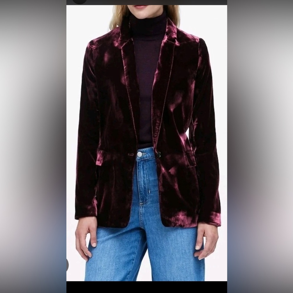 Banana Republic Velvet Maroon Blazer